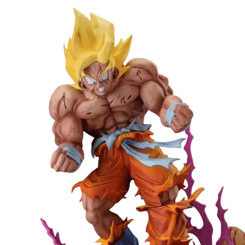 Figurine Goku Super Saiyan aura explosive Dragon Ball Z - details