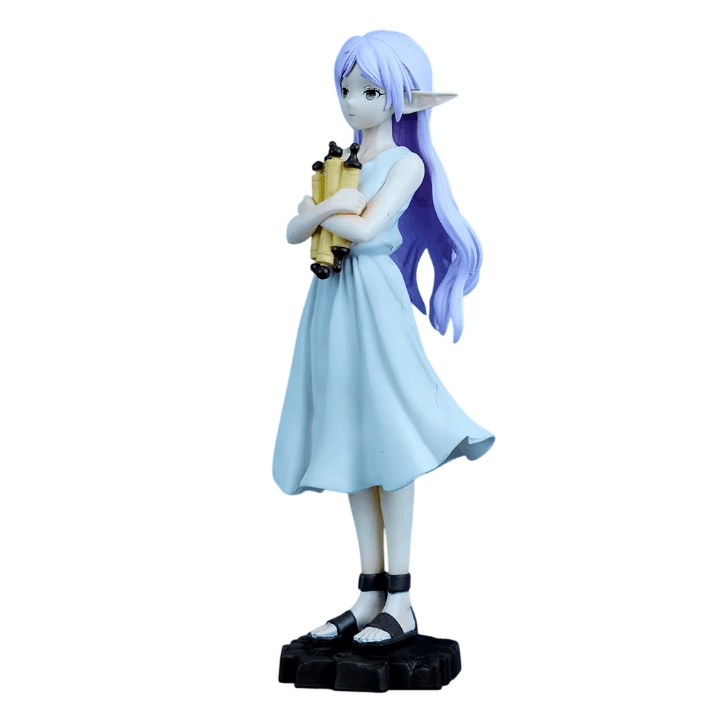 Figurine Frieren (Frieren), 20 cm, oreilles d'elfe et mèches fines, les parties délicates — détourée, vue sans décor.