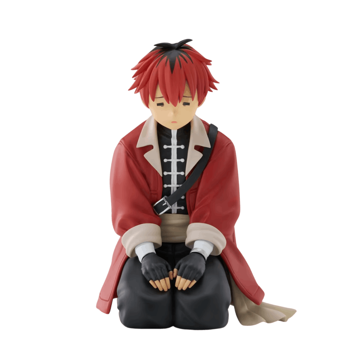 Stark figure 9.5 cm sitting back on his heels, red coat and strap across the chest, tousled red hair