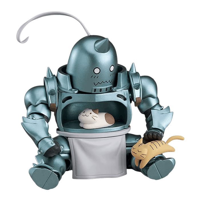 Figurine chibi Alphonse Elric Fullmetal Alchemist - armure ouverte avec chatons