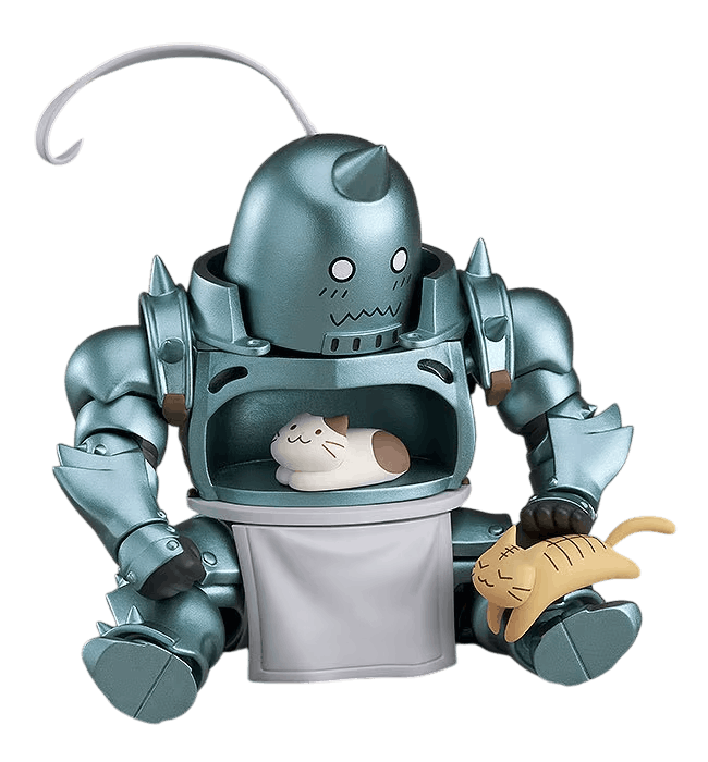 Figurine chibi Alphonse Elric Fullmetal Alchemist - armure ouverte avec chatons
