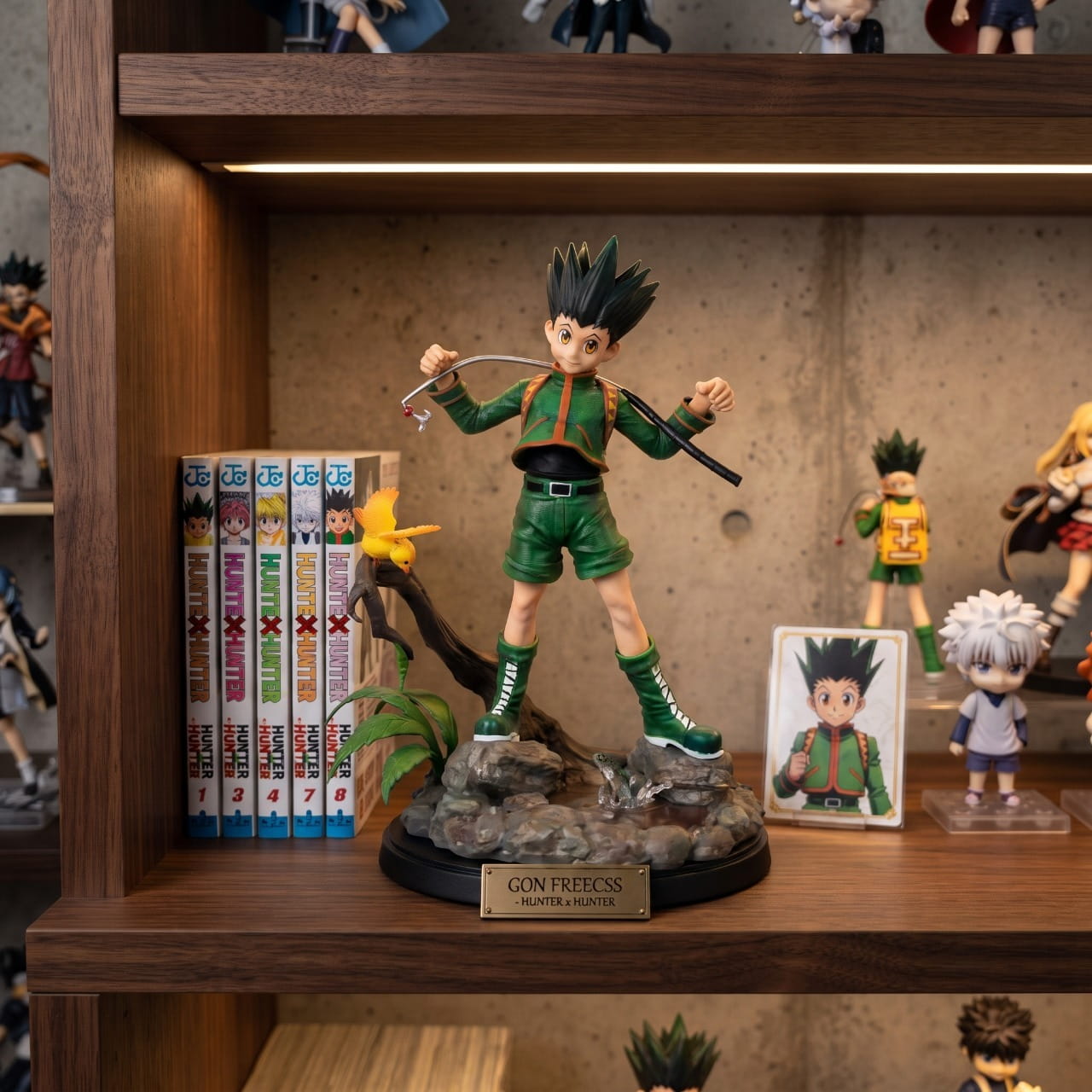 Figurine Gon Freecss Hunter x Hunter - exposee sur une etagere (decor non inclus)