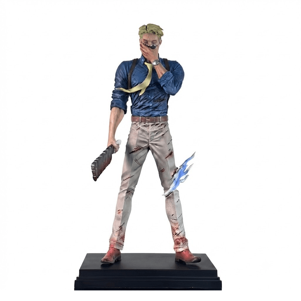 Figurine Jujutsu Kaisen Nanami Kento 32 cm, main aux lunettes et lame émoussée enveloppée