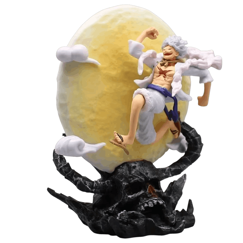Figurine Luffy Gear 5 pleine lune vue de côté