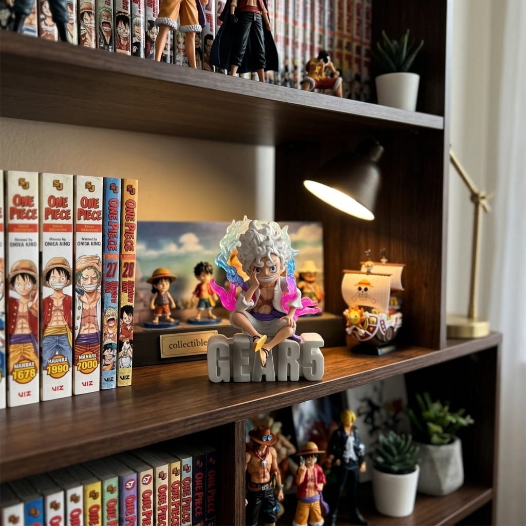 Mini figurine Luffy Gear 5 Dieu Soleil Nika présentation