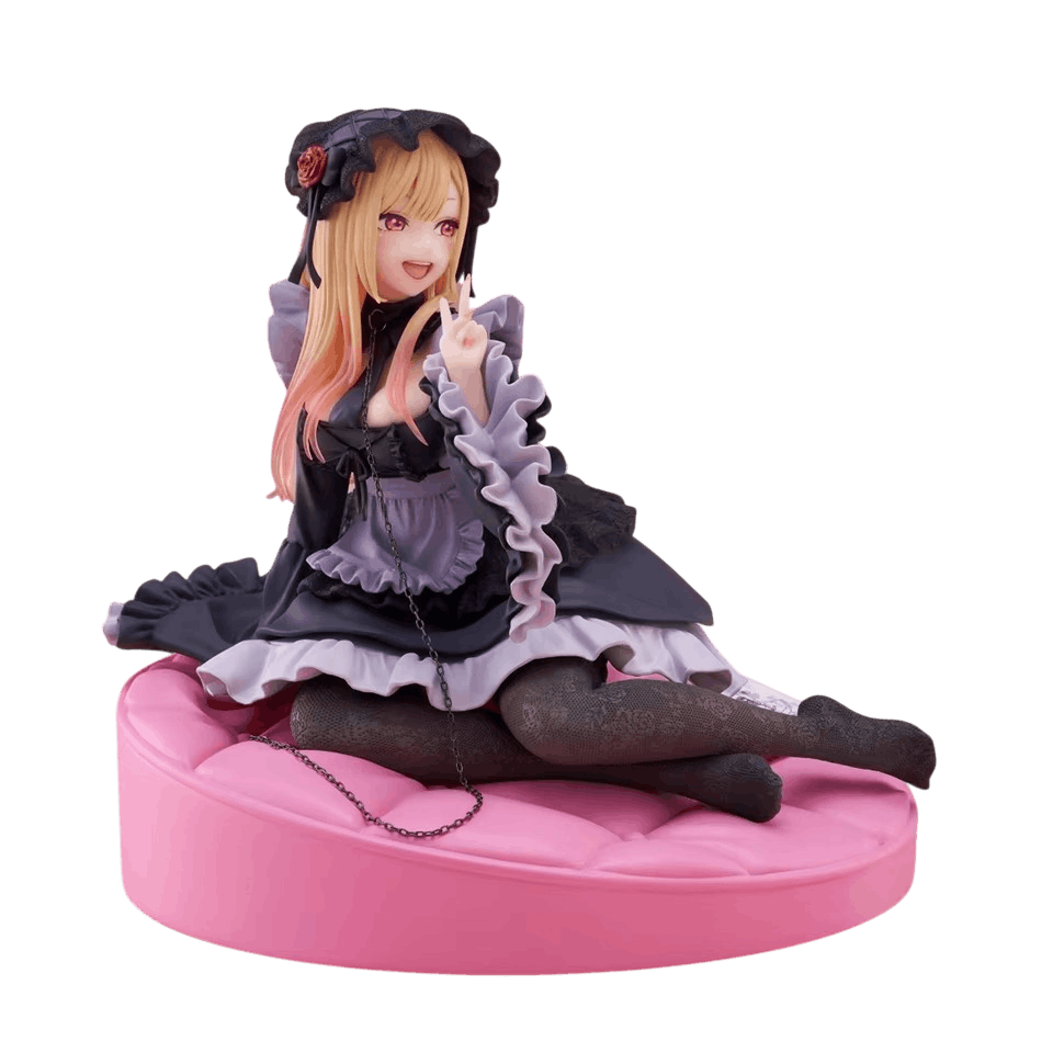 Figurine Marin Kitagawa robe gothique assise My Dress-Up Darling - face