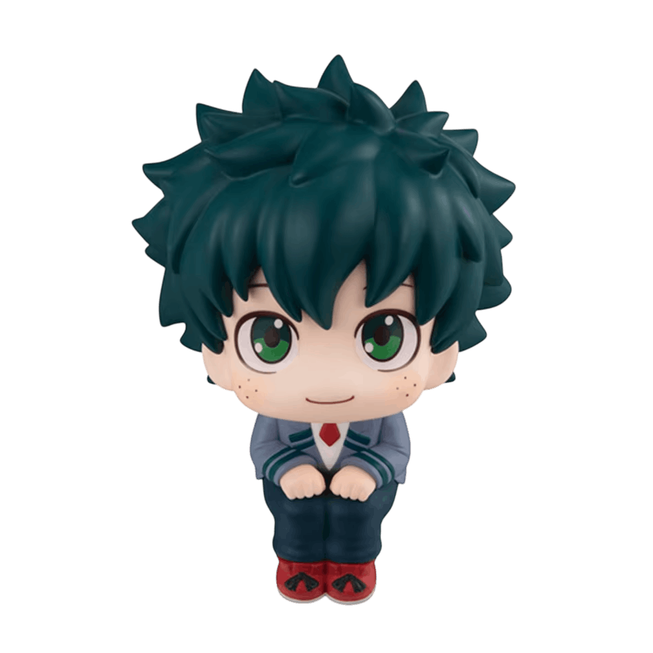 Figurine PVC d'Izuku Midoriya vue de face, uniforme UA et chaussures rouges — My Hero Academia