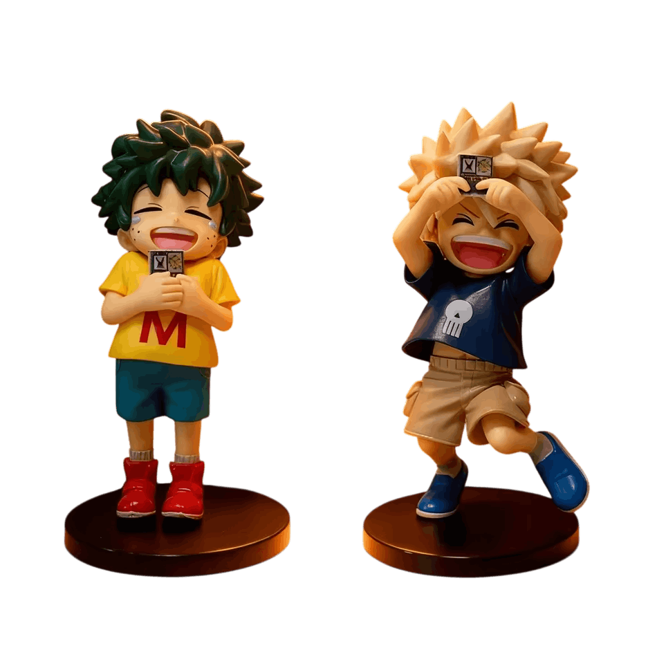 Figurines My Hero Academia Izuku Midoriya et Katsuki Bakugo enfants - duo