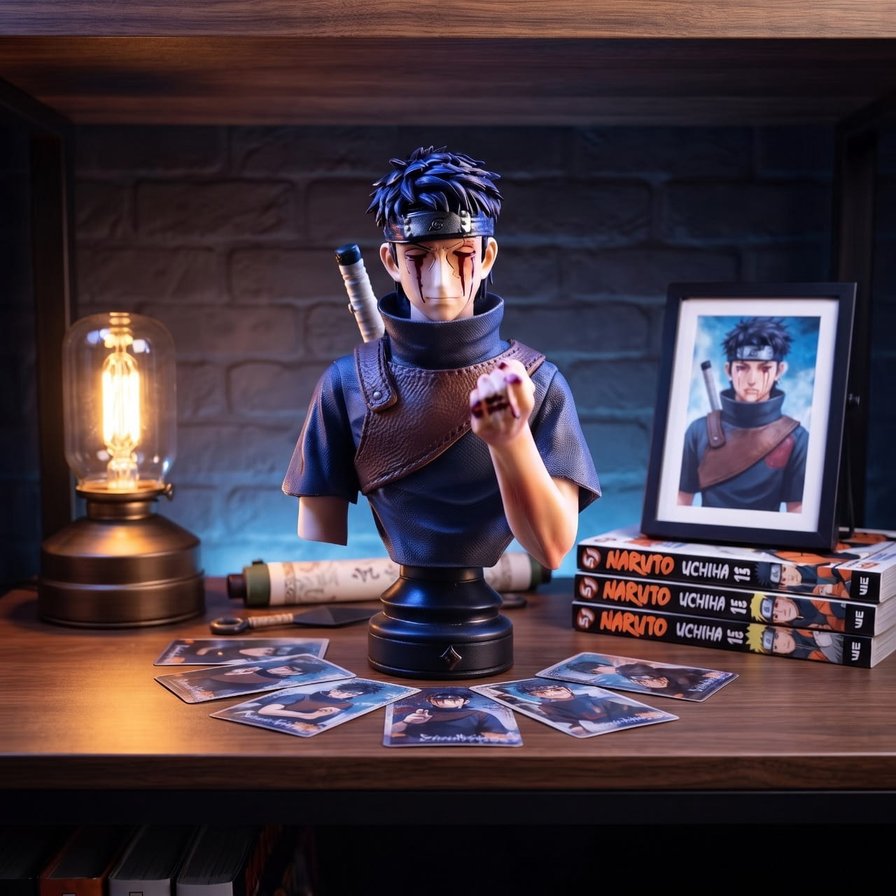 Buste Uchiha Shisui Naruto - exposee sur une etagere (decor non inclus)