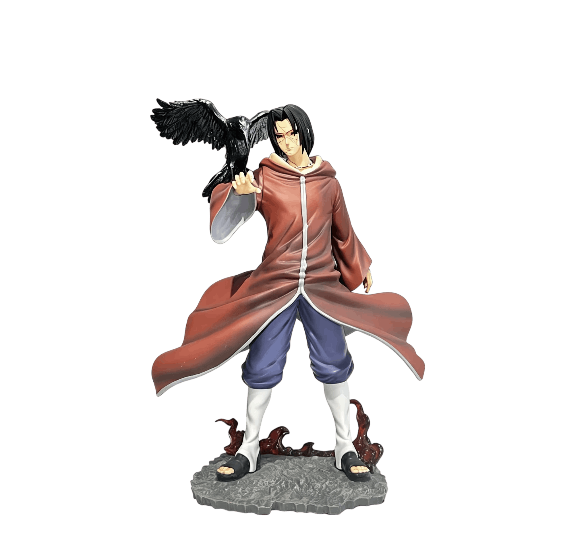 Figurine Itachi Uchiha Edo Tensei avec corbeau vue de face - Naruto
