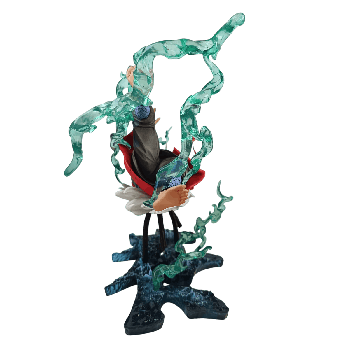 Figurine Jiraiya (Naruto), effet enveloppant sur trois côtés, pas un simple socle — détourée, vue sans décor.