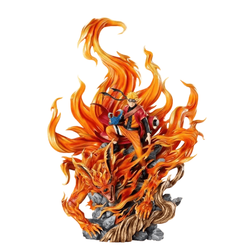 Figurine Naruto et Kurama grand format - face