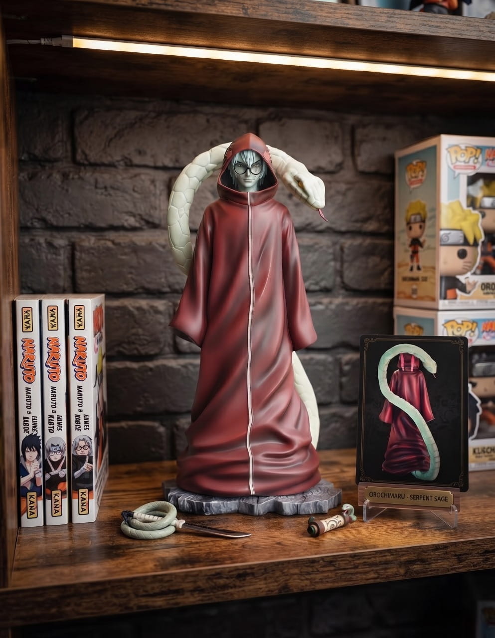 Figurine Yakushi Kabuto Naruto - exposee sur une etagere (decor non inclus)