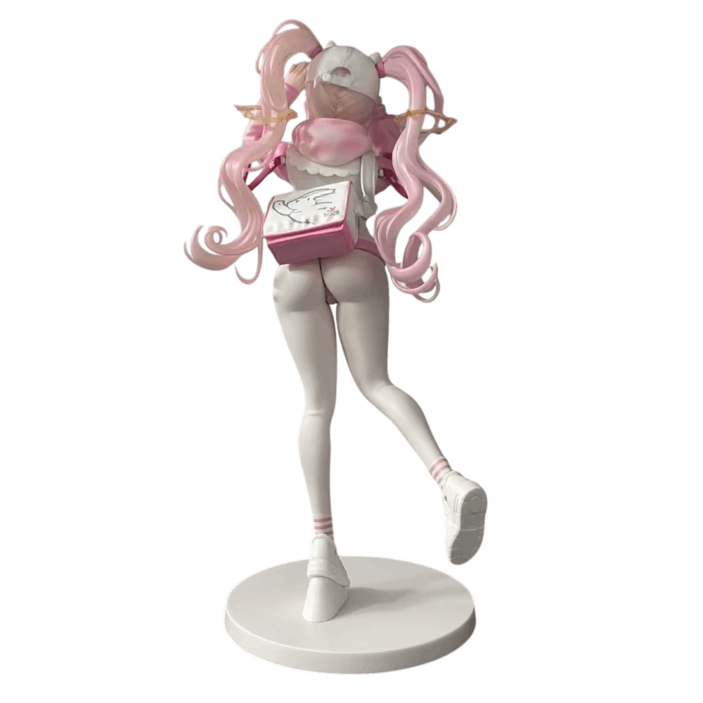 Figurine Alice Nikke Goddess of Victory - vue de dos et sac