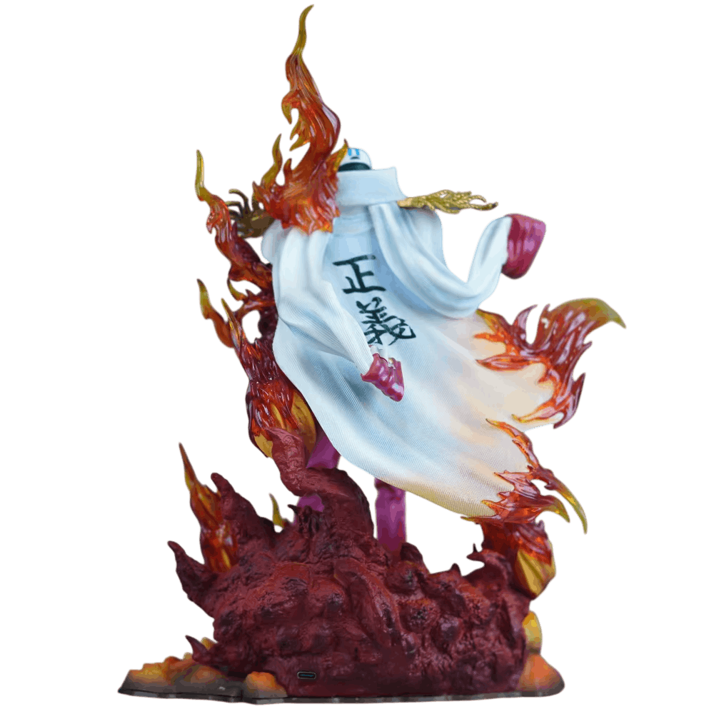 Figurine One Piece Akainu détails du manteau d'Amiral