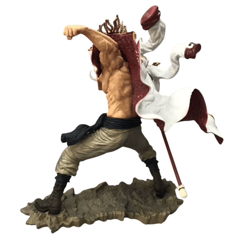 Figurine Edward Newgate (One Piece), 25 cm, moustache en croissant et bandana sculptés — détourée, vue sans décor.