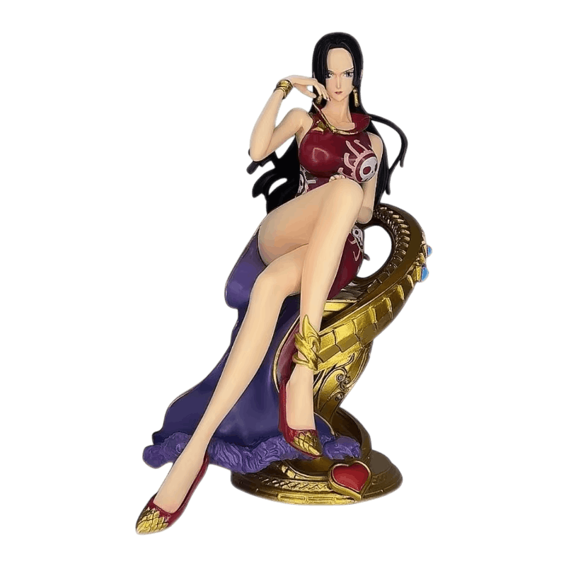 Figurine Boa Hancock trone serpent One Piece - face