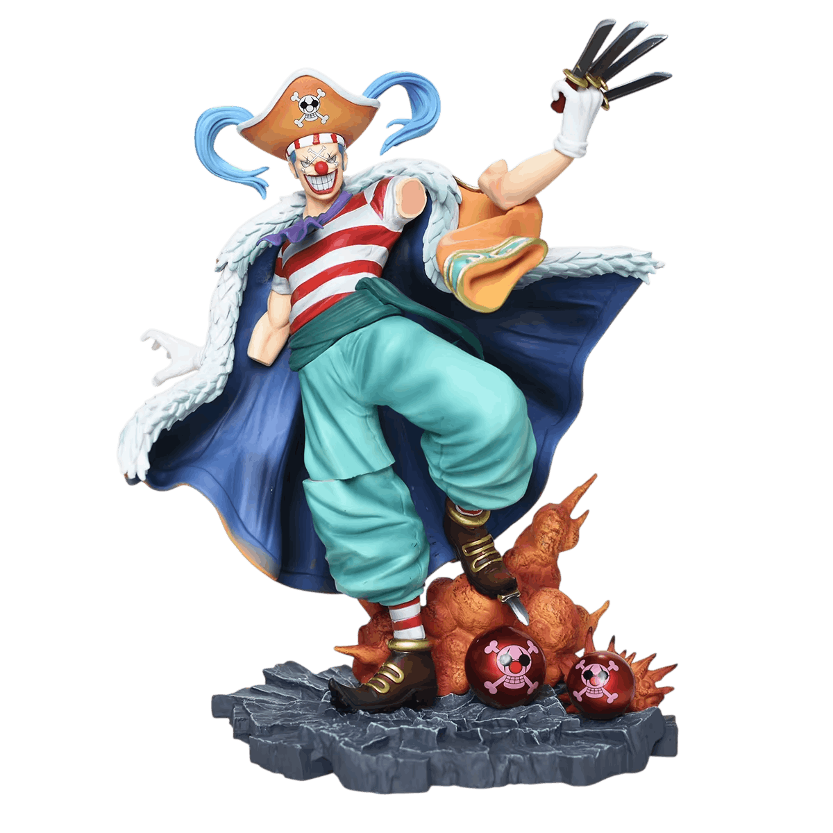 Figurine One Piece Buggy le Clown 24 cm cape au vent