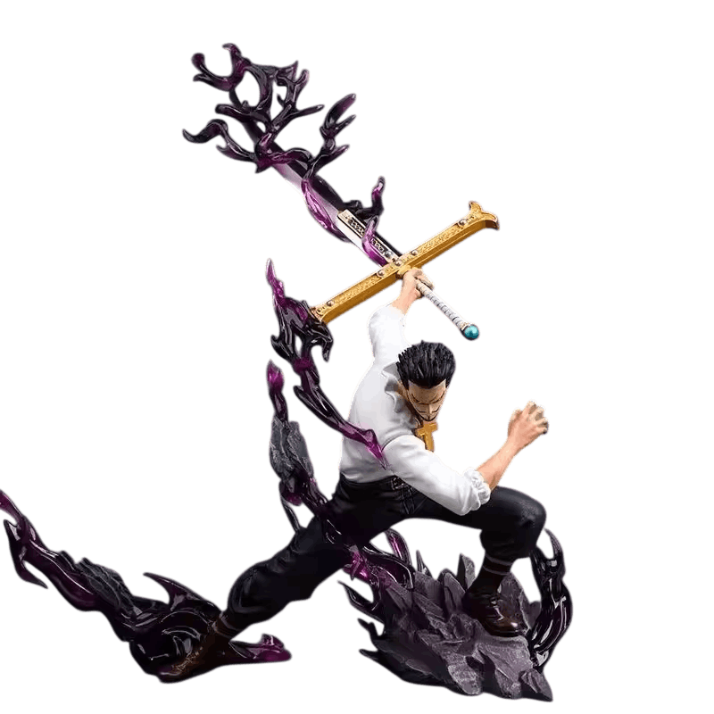 Figurine One Piece Dracule Mihawk 30 cm avec effets d'énergie