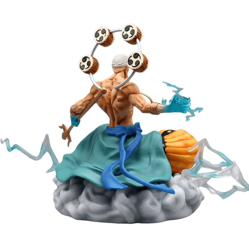 Figurine Enel assis sur son nuage One Piece - details