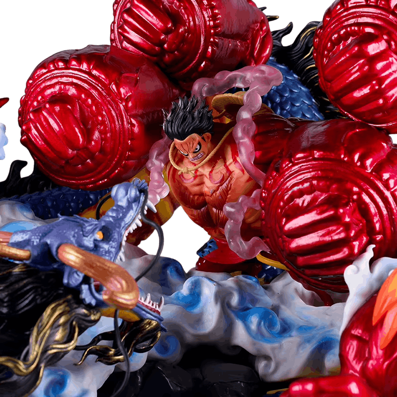Diorama Luffy Gear 4 contre Kaido One Piece - details