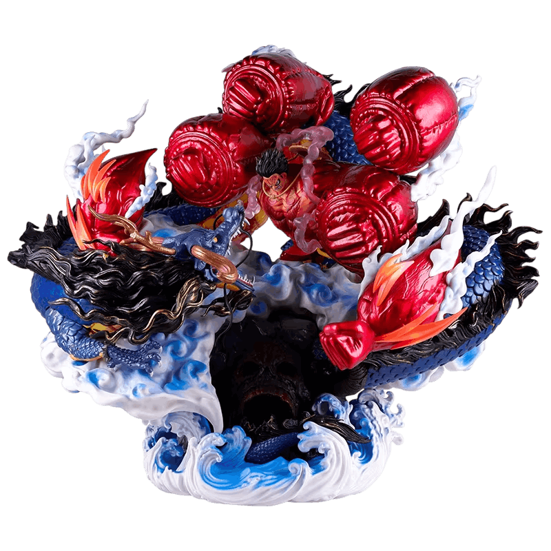 Diorama Luffy Gear 4 contre Kaido One Piece - face
