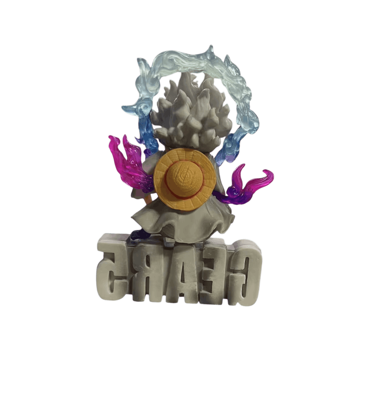 Figurine One Piece Luffy Gear 5 mini détails de la pose