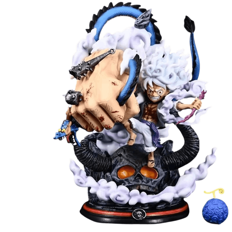 Figurine Luffy Gear 5 poing Gigant One Piece - face