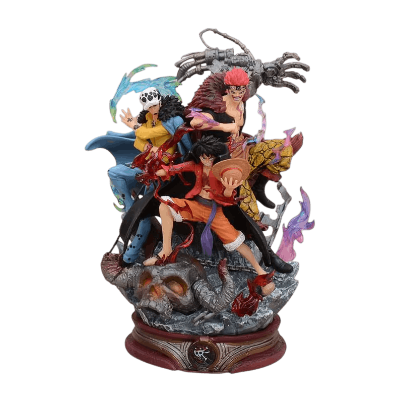 Figurine Luffy Kid Law trois capitaines One Piece - face