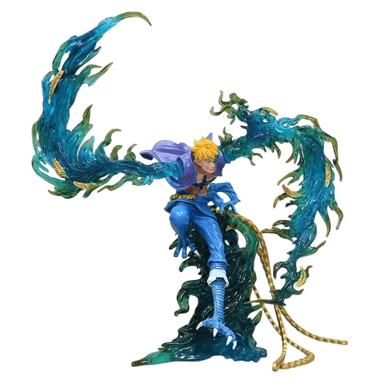Figurine Marco le Phenix flammes bleues One Piece - face