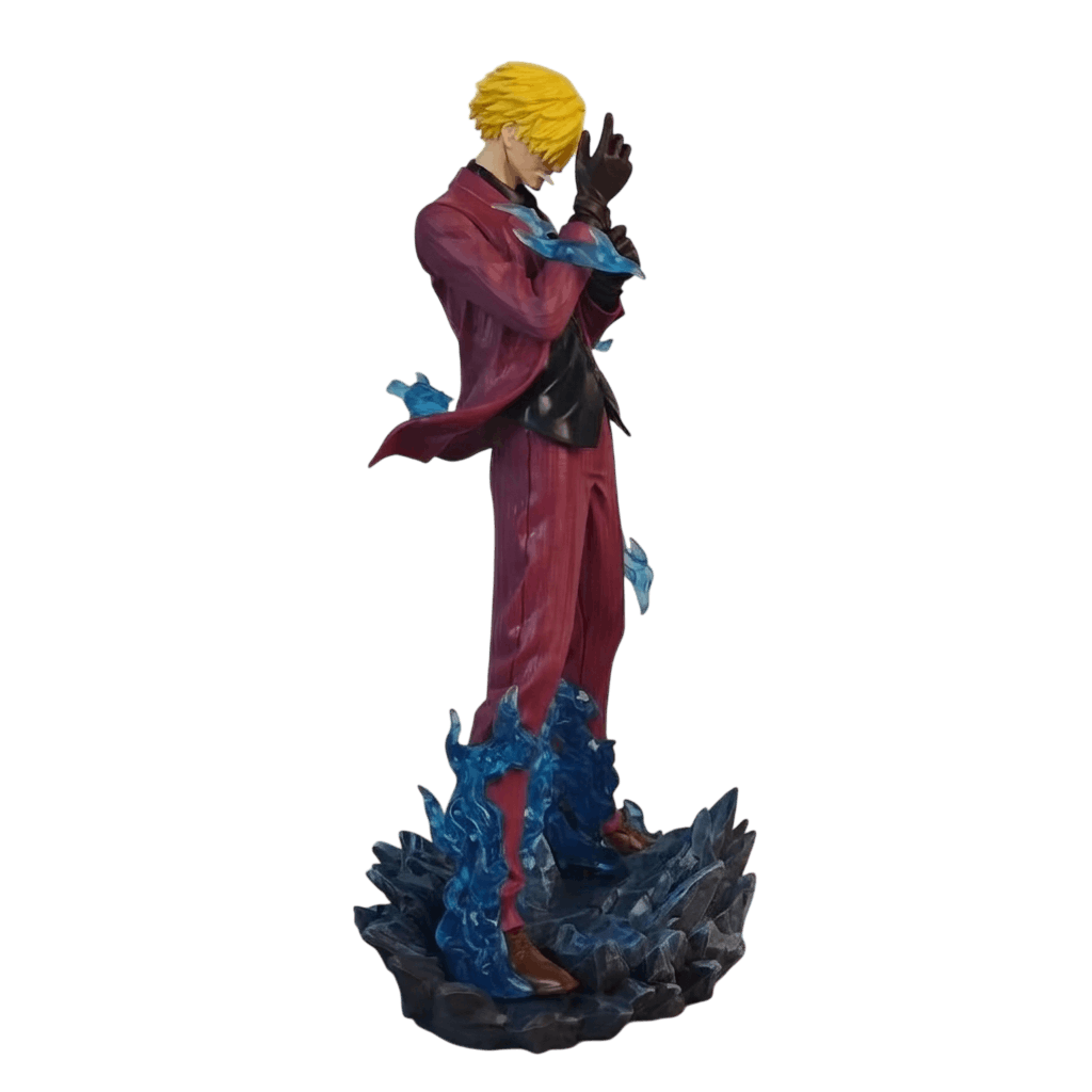 Figurine Sanji One Piece costume détaillé vue rapprochée