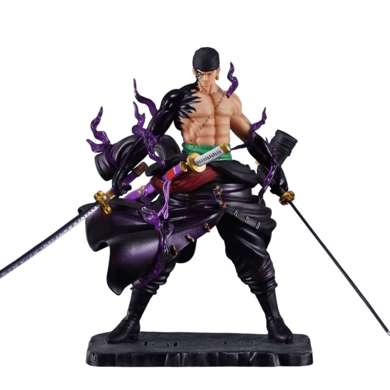 Figurine Zoro lames noires Haki One Piece - face