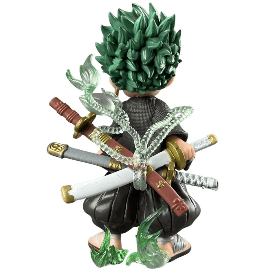 Figurine One Piece Roronoa Zoro, gerbe de sabres dans le dos - vue arrière