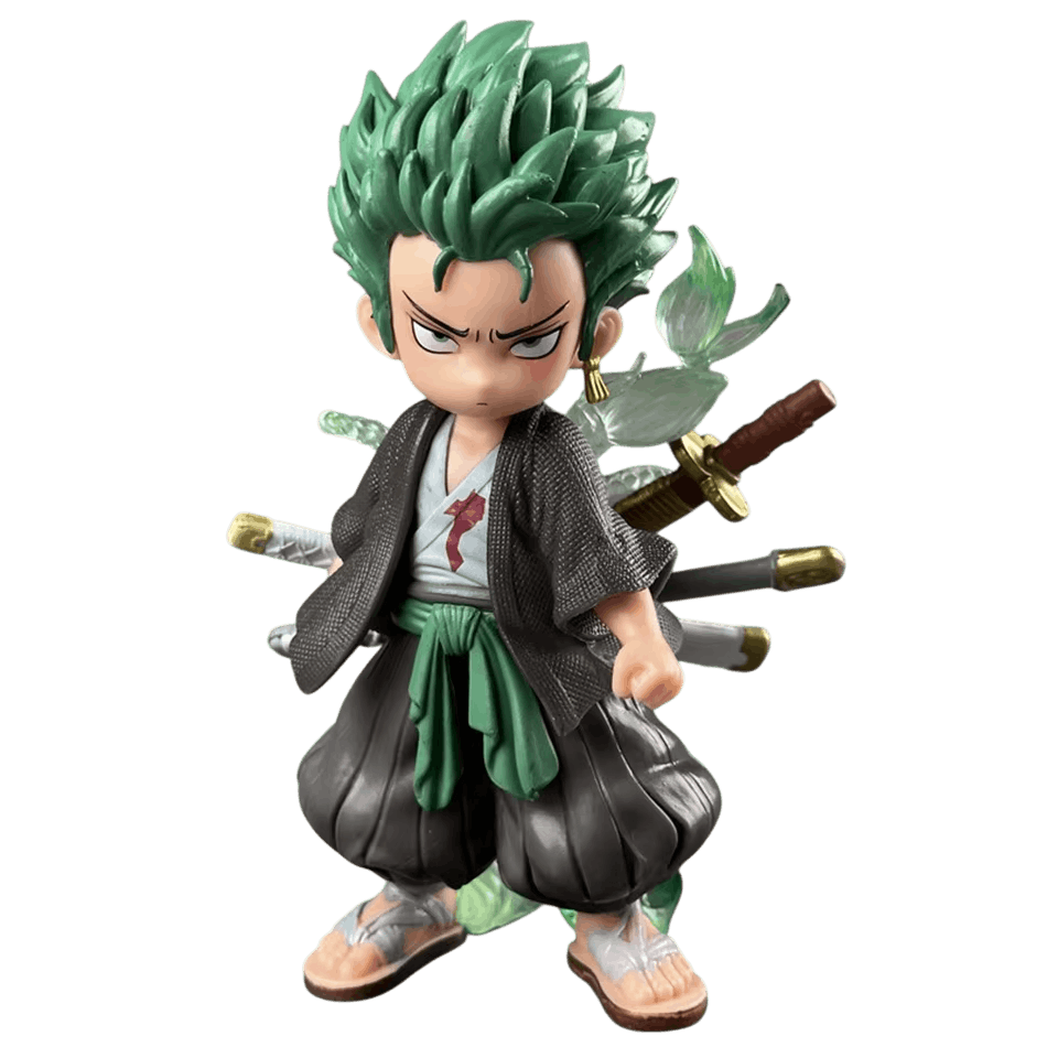 Figurine One Piece Roronoa Zoro en kimono de Wano - face
