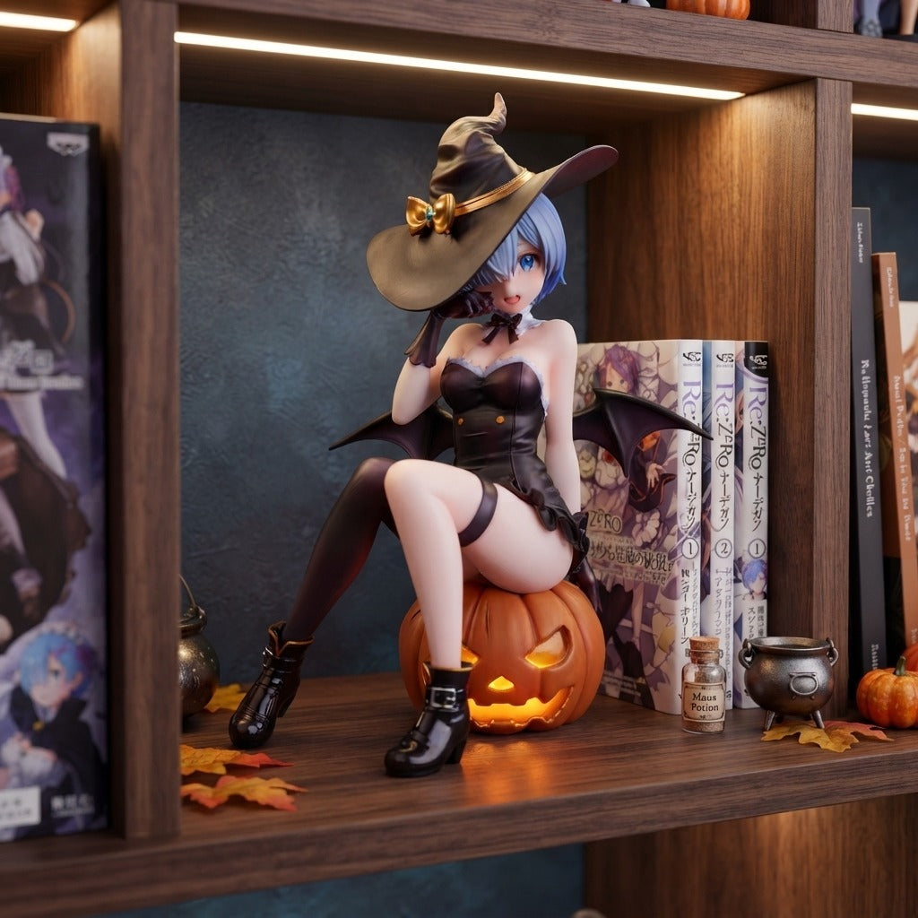 Figurine Rem Halloween Re:Zero exposée sur une étagère (décor non inclus)