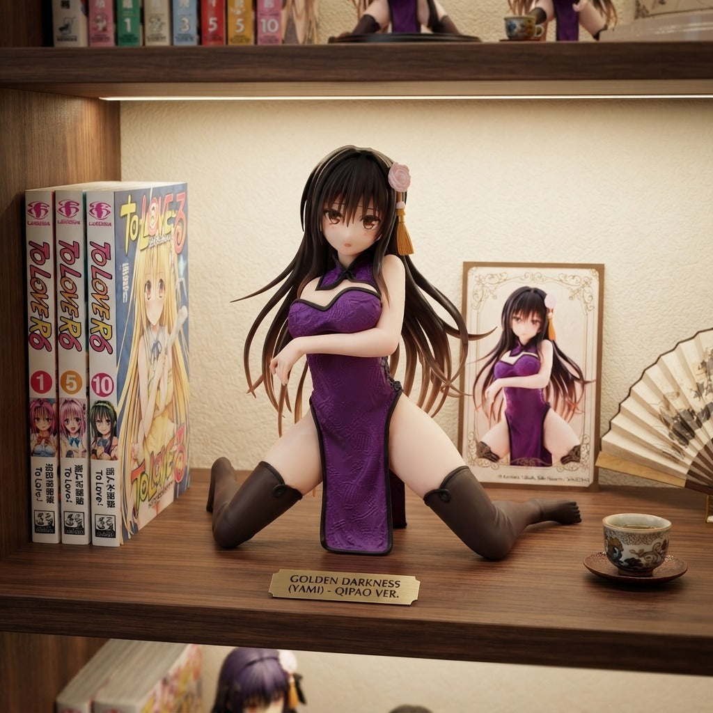 Figurine Kotegawa Yui To Love-Ru exposée sur une étagère (décor non inclus)