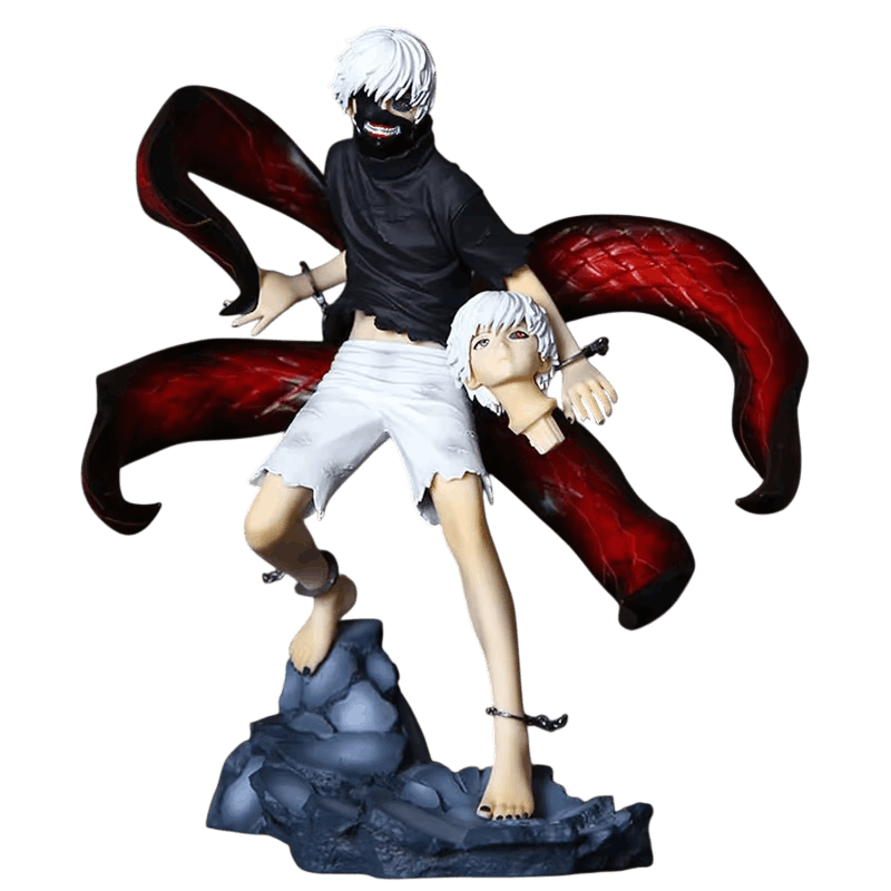 Figurine Tokyo Ghoul Ken Kaneki Kagune Écarlate 22 cm avec sa tête de rechange - face