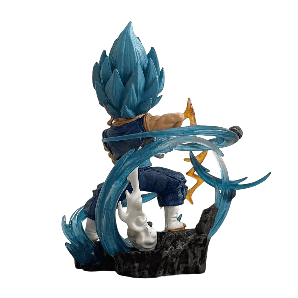 Figurine Vegetto Blue détails des effets translucides