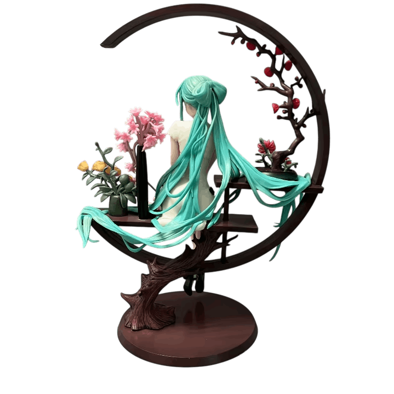 Figurine Hatsune Miku en qipao Vocaloid - vue de dos et chevelure
