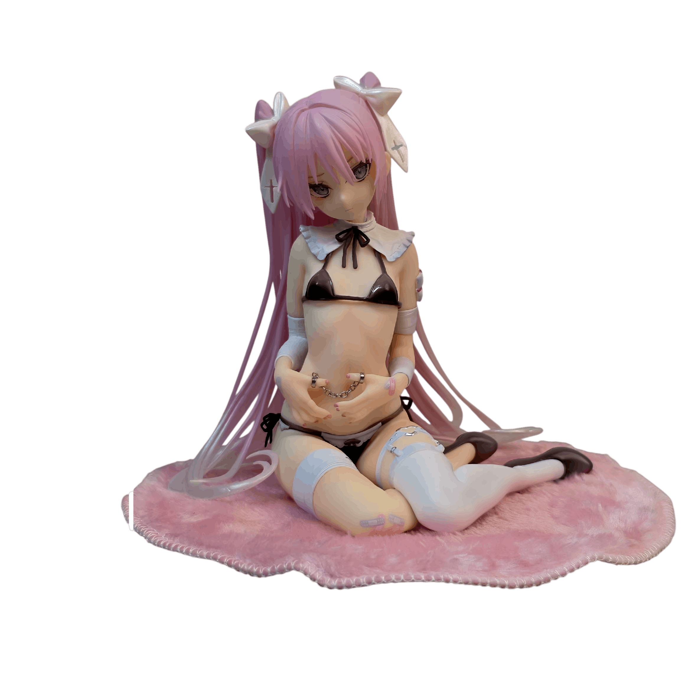 Figurine Hatsune Miku version rose Vocaloid - face