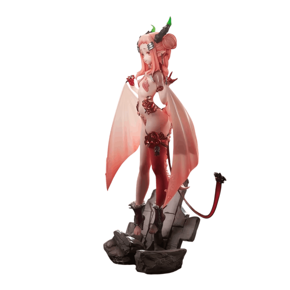 Figurine Yayako démone ailée - profil et ailes déployées
