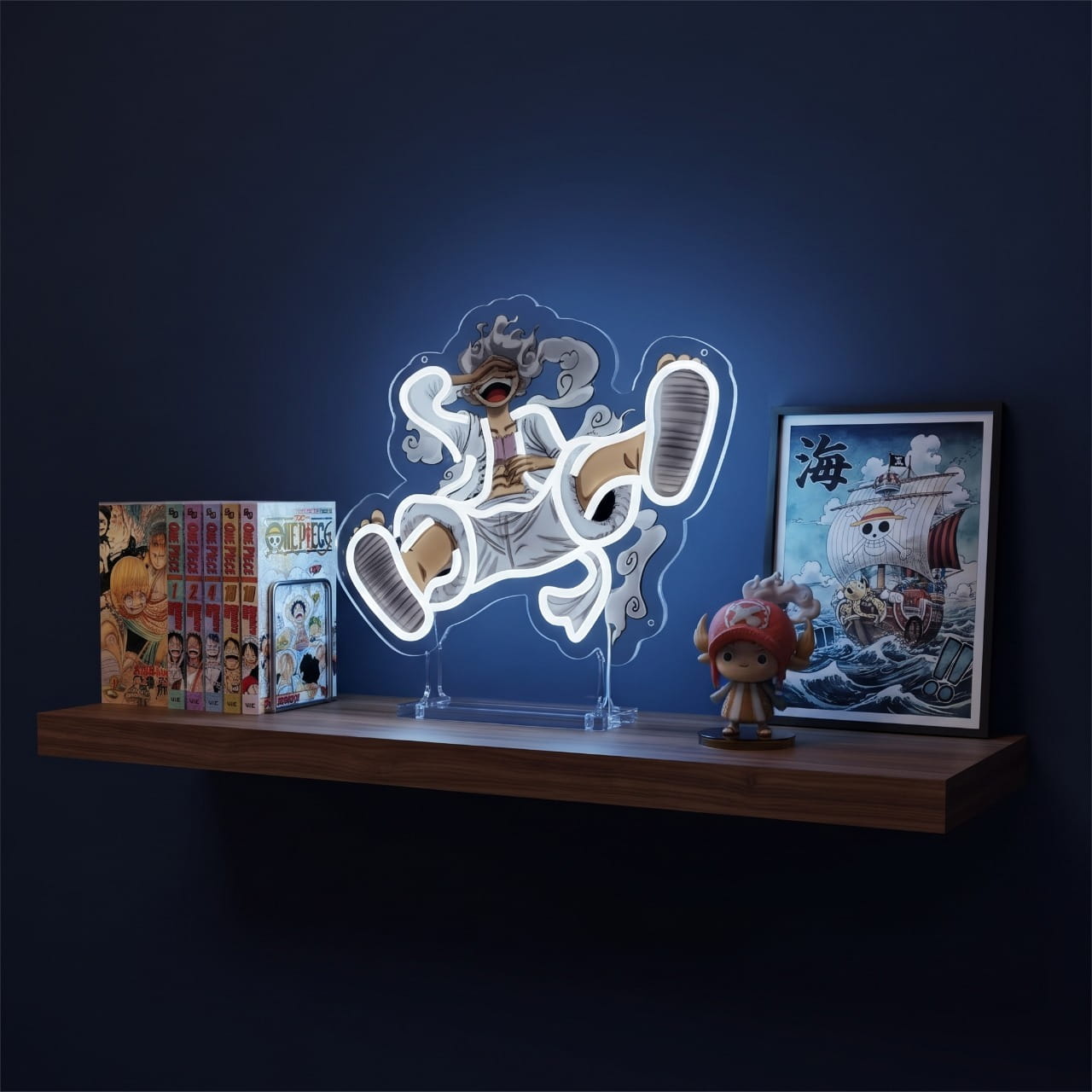 Néon LED Mural Manga – One Piece ou Dragon Ball (4 Modèles) — Luffy Gear 5
