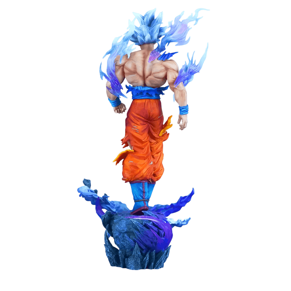 Statue Goku Ultra Instinct Dragon Ball détails de la sculpture