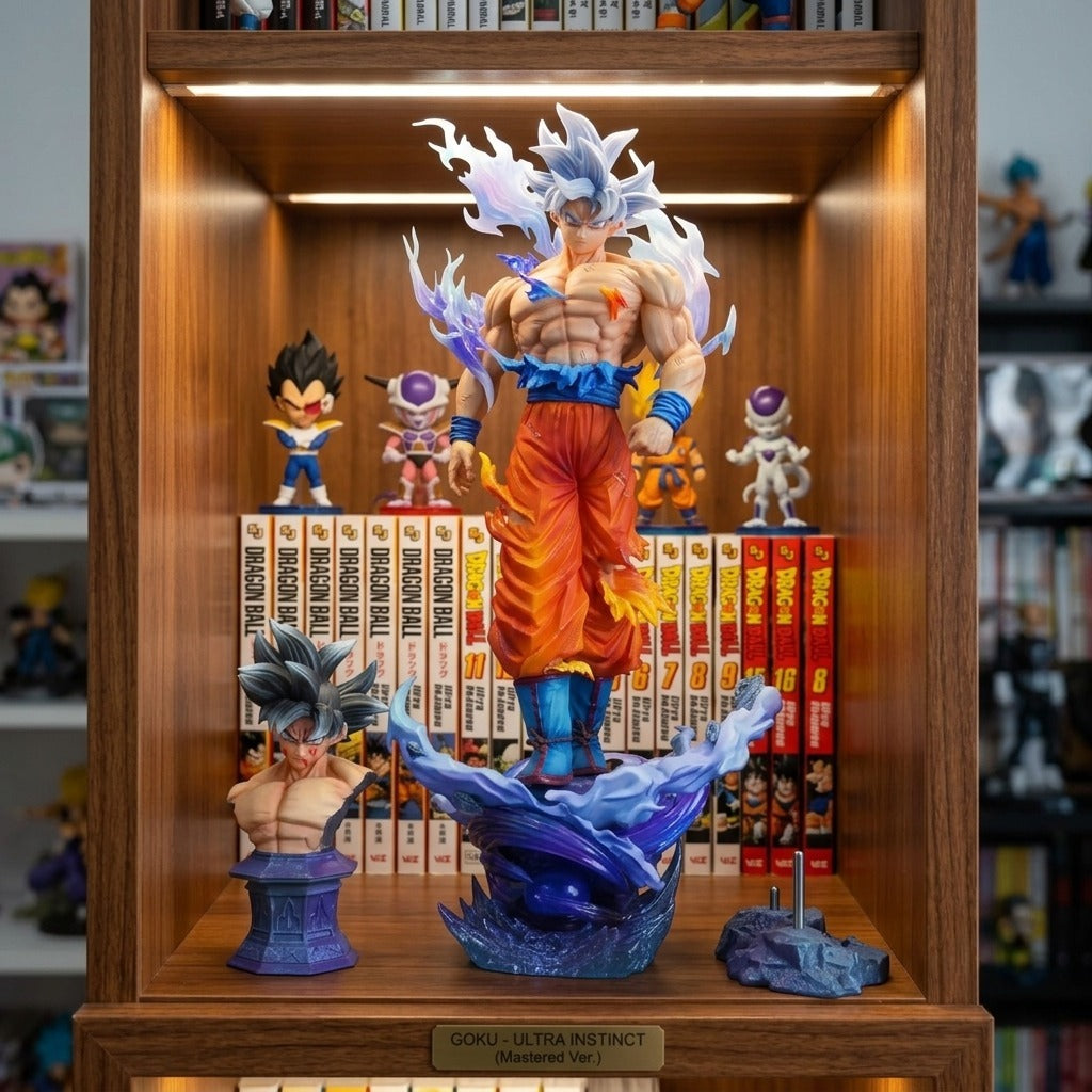 Statue géante Goku Ultra Instinct Dragon Ball Super présentation