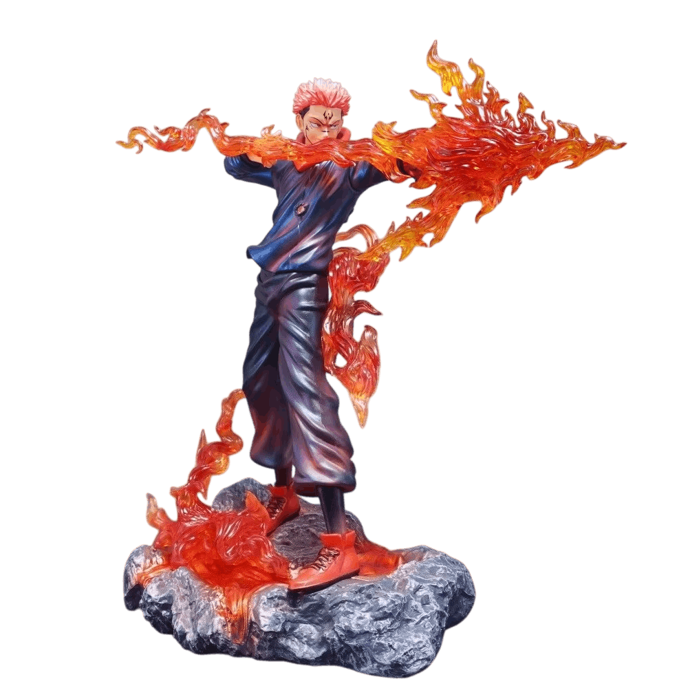 Statue Jujutsu Kaisen Ryomen Sukuna technique du feu 30 cm